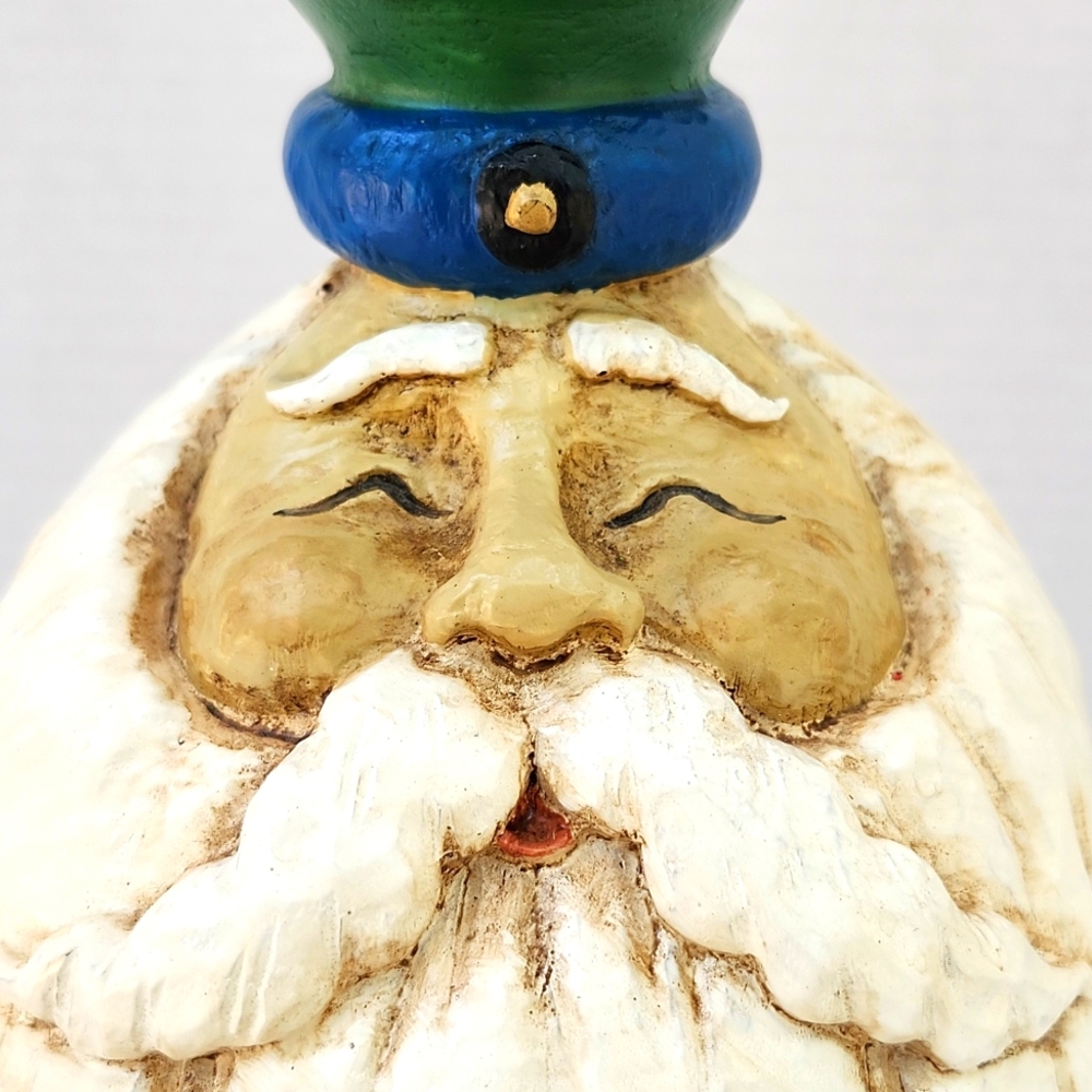 SANTA WHIMSICAL FOLK ART 12" CANDLEHOLDER/FIGURINE - Picture 2 of 9